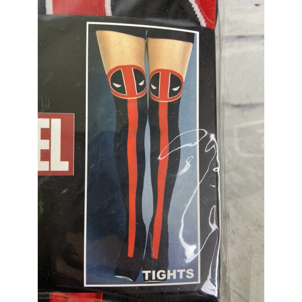 Marvel Deadpool Full Stockings Tights Hosiery Pantyhose One Pair Women's M/L